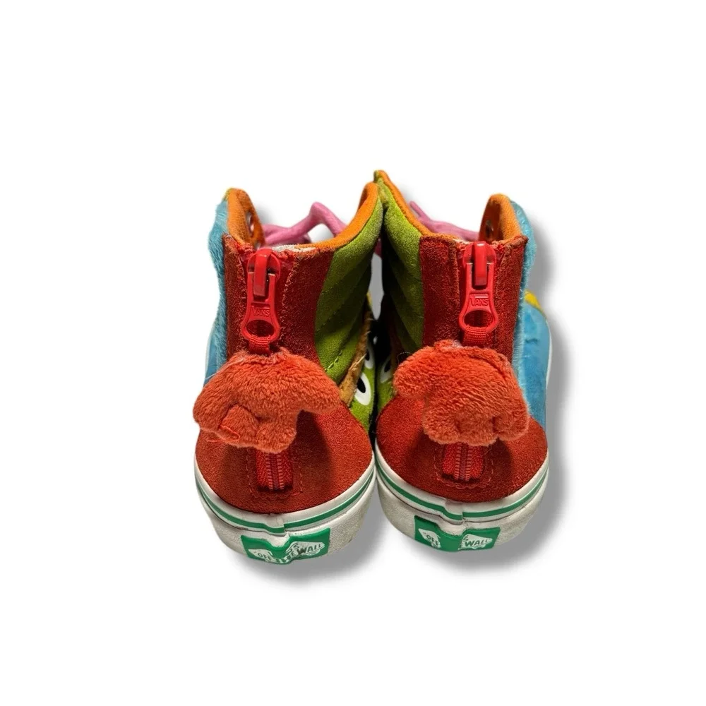 Vans SK8 Hi Zip SESAME STREET 'Big Bird' Boys Girls‎ Unisex Shoes Size 3 EU 34